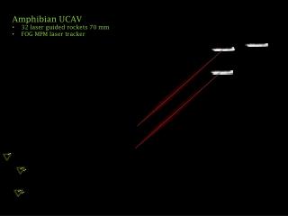 Amphibian UCAV 32 laser g uided rockets 70 mm FOG MPM laser tracker