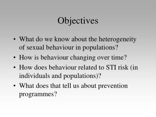 Objectives