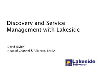 Discovery and Service Management with Lakeside