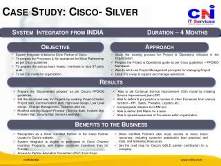 Case Study: Cisco- Silver