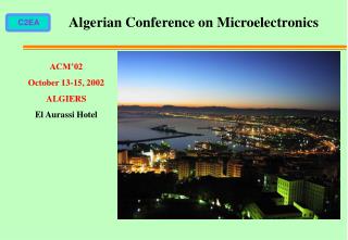 ACM’02 October 13-15, 2002 ALGIERS El Aurassi Hotel