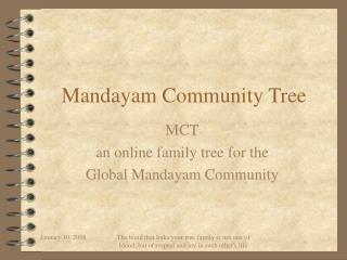 Mandayam Community Tree