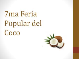 7ma Feria Popular del Coco