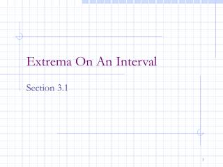 Extrema On An Interval