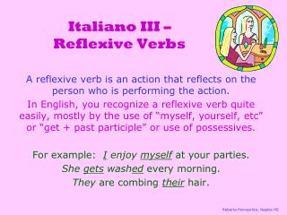 Italiano III – Reflexive Verbs