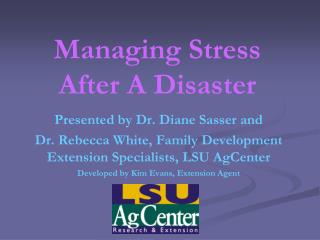 Managing Stress After A Disaster