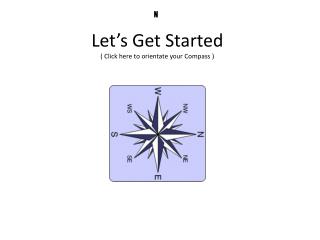Let’s Get Started ( Click here to orientate your Compass )