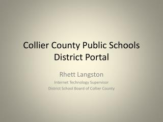 Collier County Public Schools District Portal