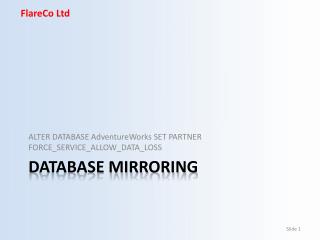 Database mirroring