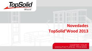 Novedades TopSolid’Wood 2013