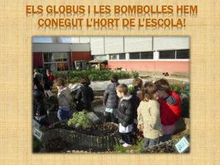 Els globus i les bombolles hem conegut l’hort de l’escola !