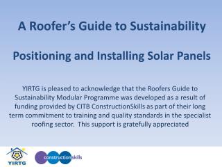 A Roofer’s Guide to Sustainability
