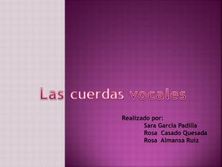 Las cuerdas vocales