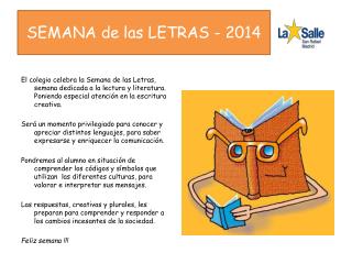 SEMANA de las LETRAS - 2014