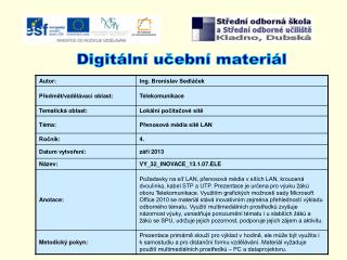 Digitální učební materiál