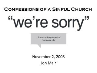 November 2, 2008 Jon Mair