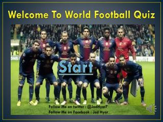 Welcome To World Football Quiz