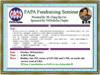 FAPA Fundraising Seminar