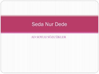 Seda Nur Dede