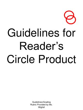 Guidelines for Reader’s Circle Product