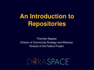 An Introduction to Repositories