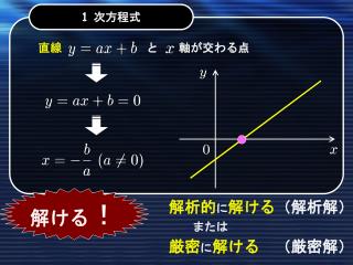 1 次方程式