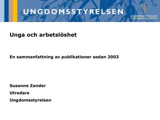 Unga och arbetslöshet