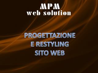 PROGETTAZIONE E RESTYLING SITO WEB