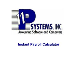 Instant Payroll Calculator