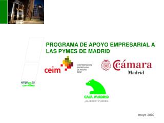 PROGRAMA DE APOYO EMPRESARIAL A LAS PYMES DE MADRID