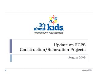 Update on FCPS Construction/Renovation Projects