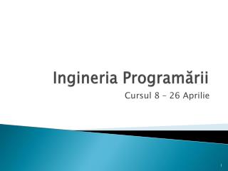 Ingineria Program ării