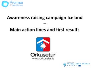 Awareness raising campaign Iceland – Main action lines and first results