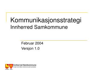 Kommunikasjonsstrategi Innherred Samkommune