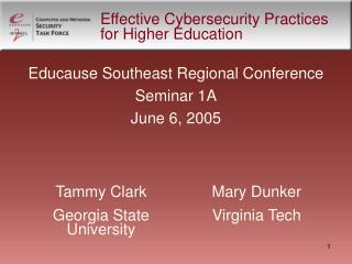 Effective Cybersecurity Practices for Higher Education