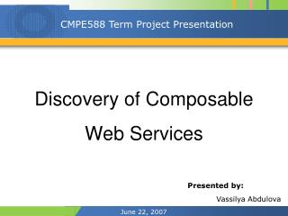 Discovery of Composable Web Services