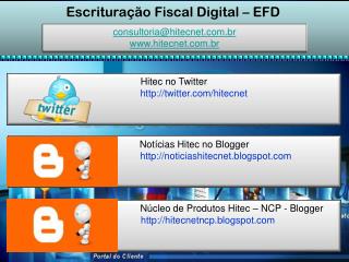 Escrituração Fiscal Digital – EFD
