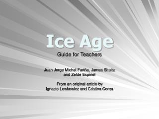 Ice Age Guide for Teachers