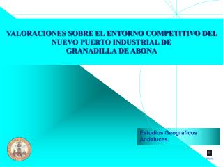 VALORACIONES SOBRE EL ENTORNO COMPETITIVO DEL NUEVO PUERTO INDUSTRIAL DE GRANADILLA DE ABONA