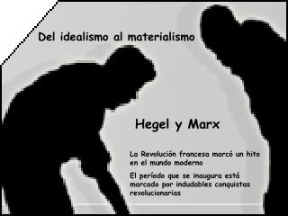 Hegel y Marx