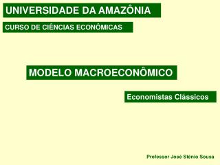 MODELO MACROECONÔMICO