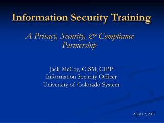 Information Security Training