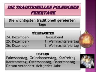 Die traditionellen polnischen Feiertage