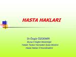 HASTA HAKLARI