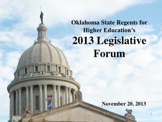 Oklahoma State Regents for Higher Education’s 2013 Legislative Forum