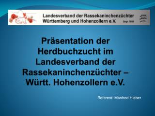 Referent: Manfred Hieber