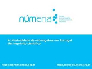 A criminalidade de estrangeiros em Portugal Um inquérito científico