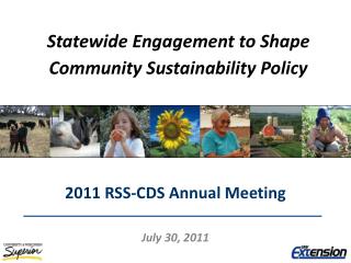 Statewide Engagement to Shape Community Sustainability Policy