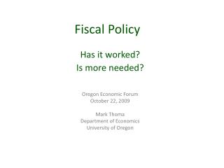 Fiscal Policy