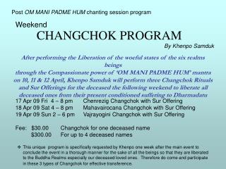CHANGCHOK PROGRAM
